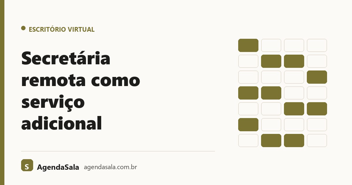 Secretária remota como serviço adicional